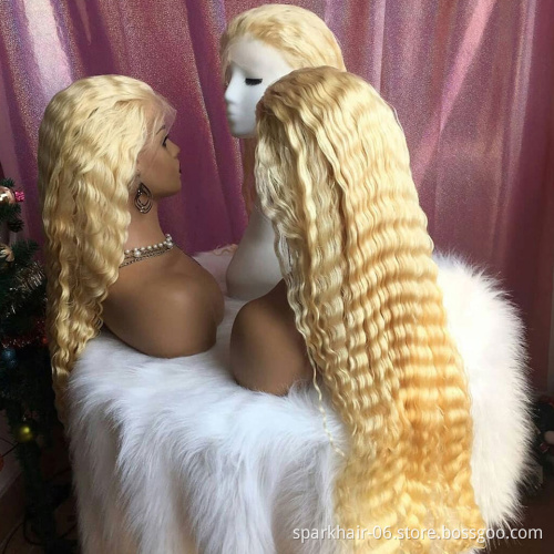 Wholesale Blonde 613 Body Wave Lace Front Wigs ,613 Hd Lace Frontal Wig,613 Blonde Full Lace Wig Human Hair Straight